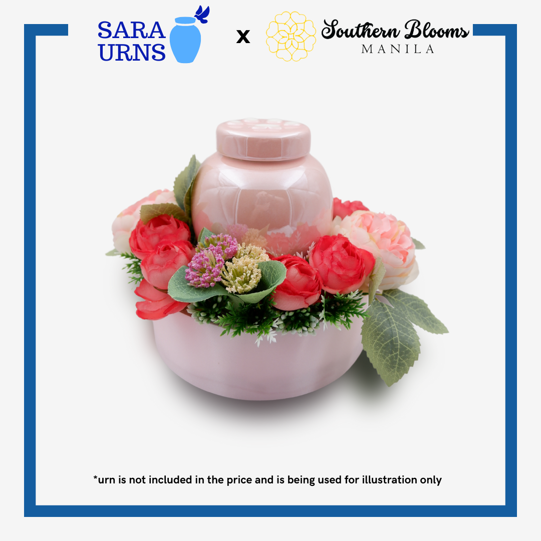 Small Forever Urn Flower Arrangement Blush Pink