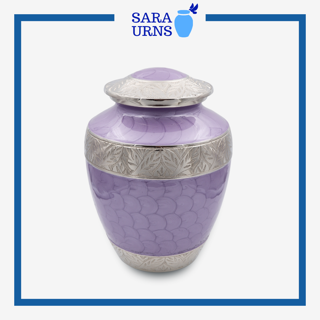 Purple Skies Aluminum Metal Urn