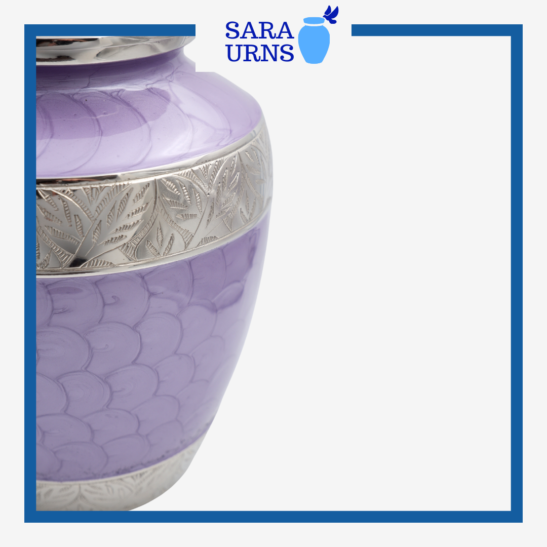 Purple Skies Aluminum Metal Urn