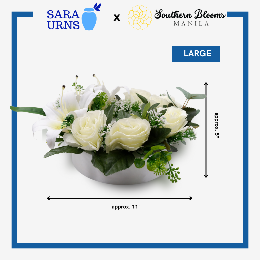 Large Forever Urn Flower Arrangement White