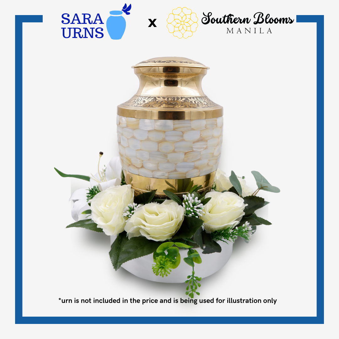 Large Forever Urn Flower Arrangement White