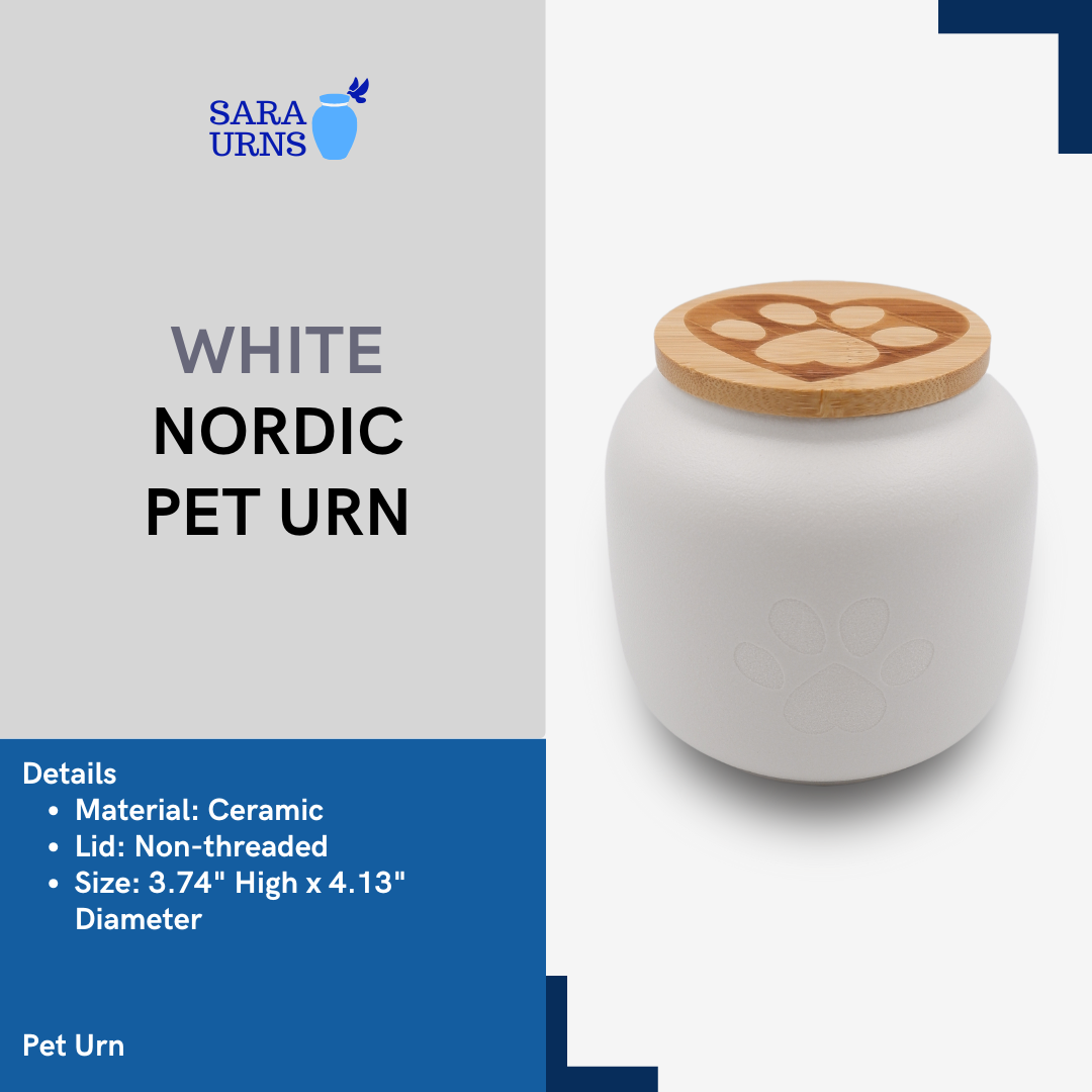 White Nordic Pet Urn