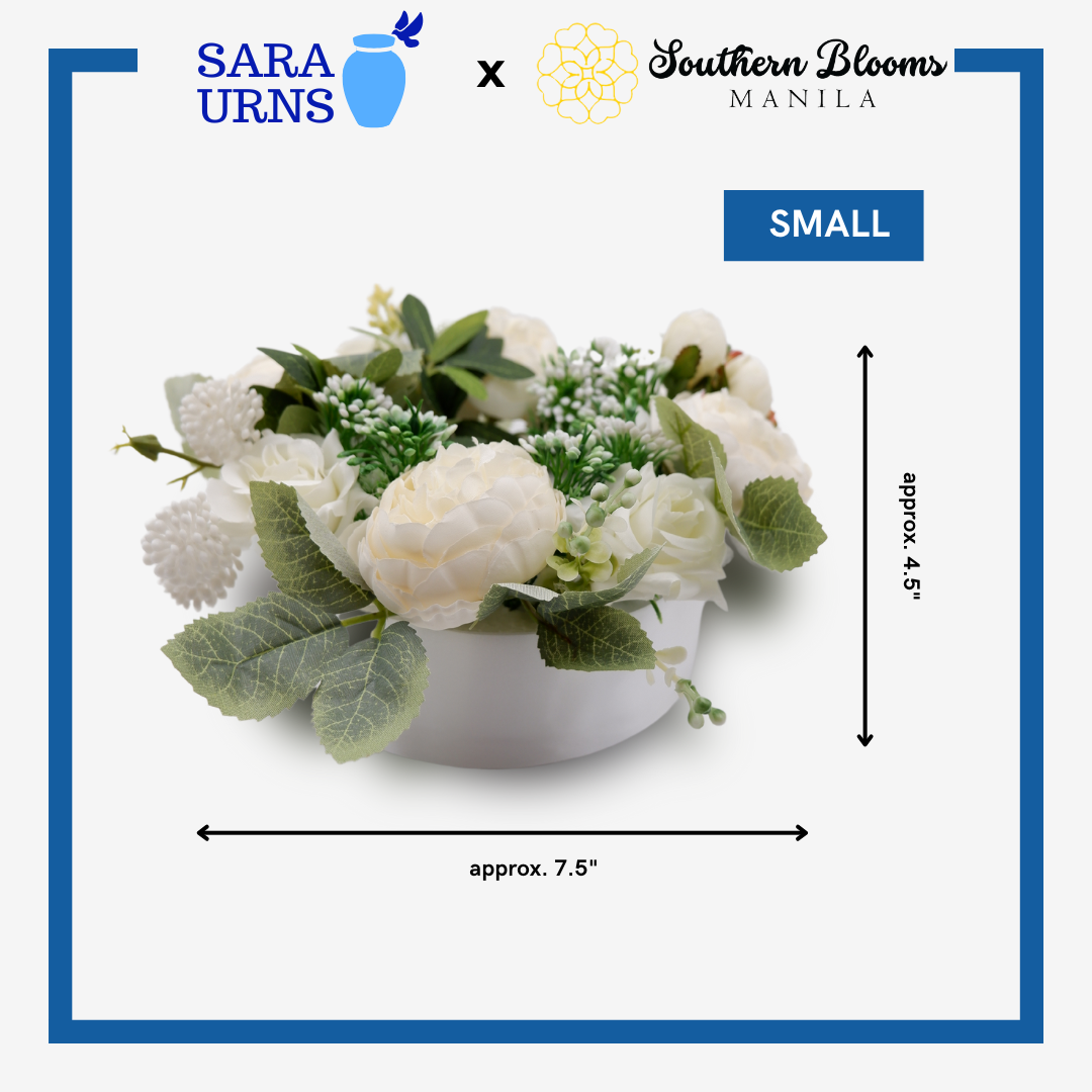 Small Urn Flower Arrangement White