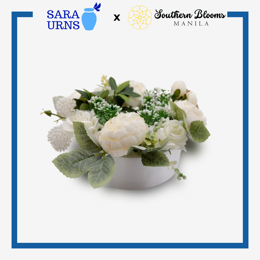 Small Urn Flower Arrangement White