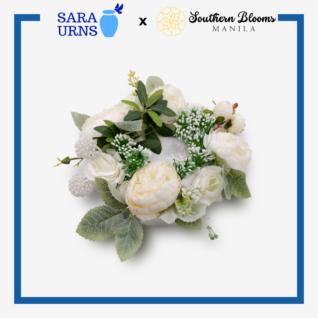 Small Urn Flower Arrangement White