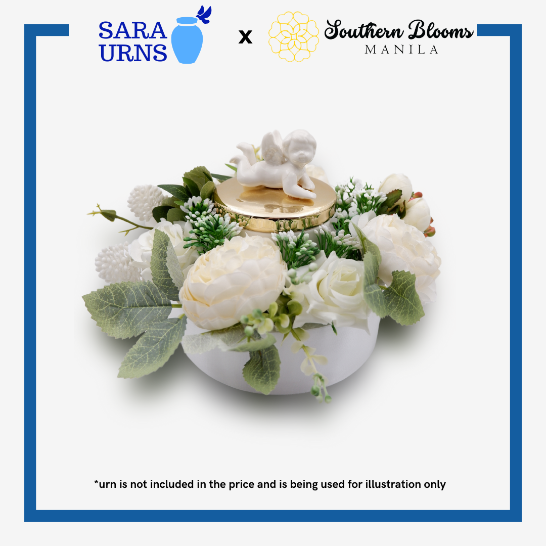 Small Urn Flower Arrangement White