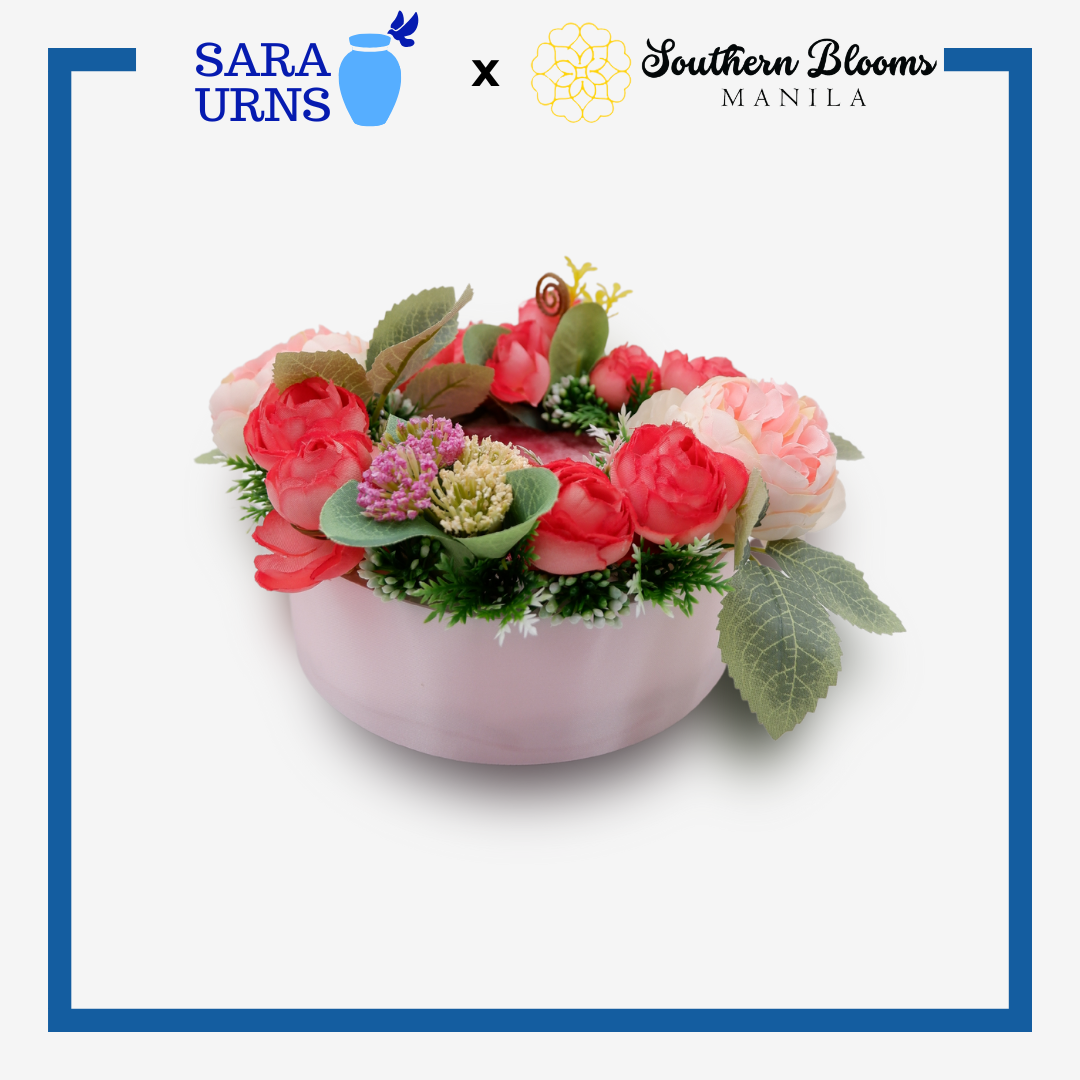 Small Forever Urn Flower Arrangement Blush Pink